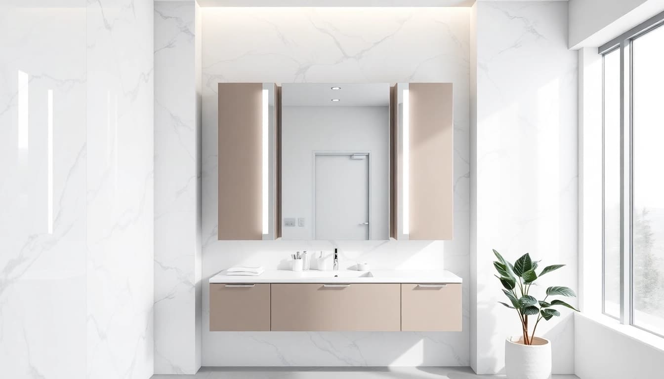 Enhance your space with a sleek led bathroom mirror Cabinet featuring modern design elements.