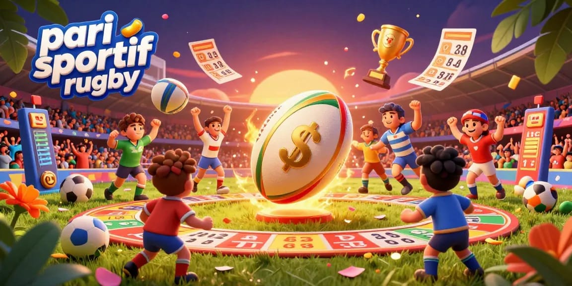 Placer des paris sportifs rugby avec enthousiasme et actions passionnantes lors d'un match.