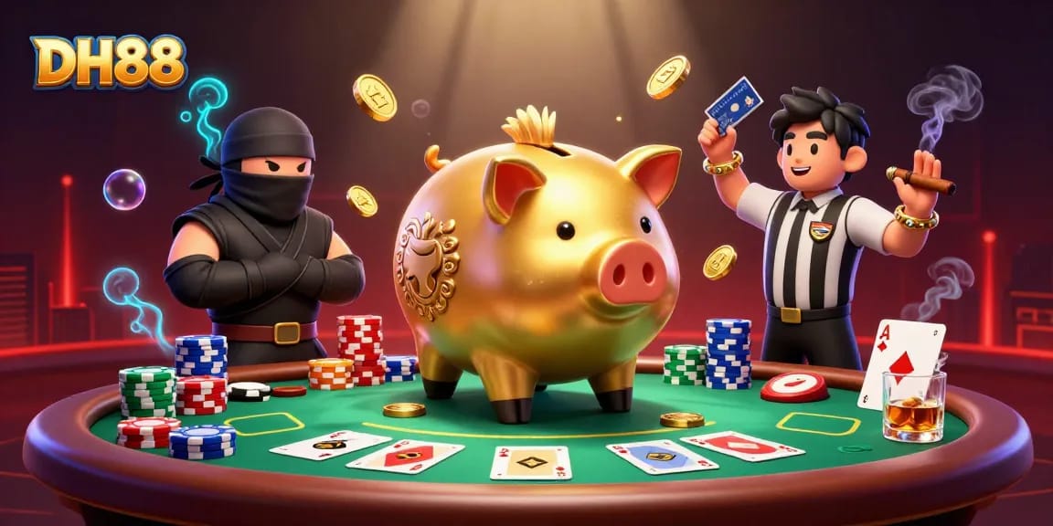 Engage with thrilling DH88 gaming action featuring unique characters and vibrant casino elements.