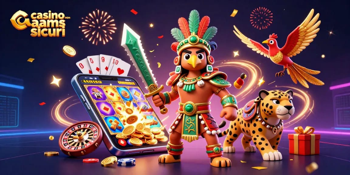 Gioca nei casino non AAMS sicuri con guerrieri aztechi e slot colorate.