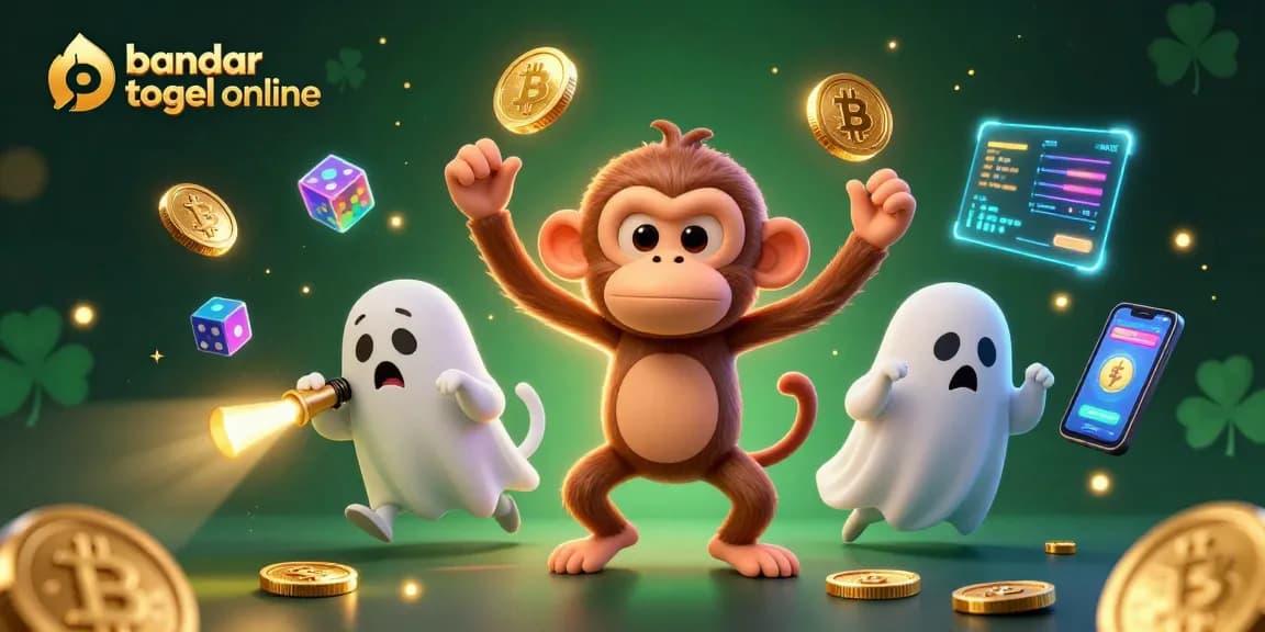 Experience the thrill of bandar togel online in this vibrant, animated casino scene.