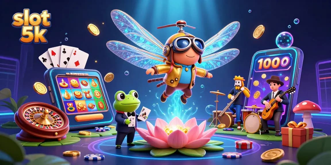 Experience the thrill of slot 5k with vibrant characters and exciting gameplay elements.