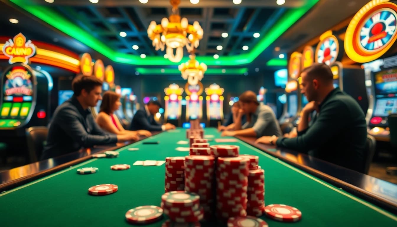Neue casino bonus ohne einzahlung in action at a lively gaming table surrounded by excitement.