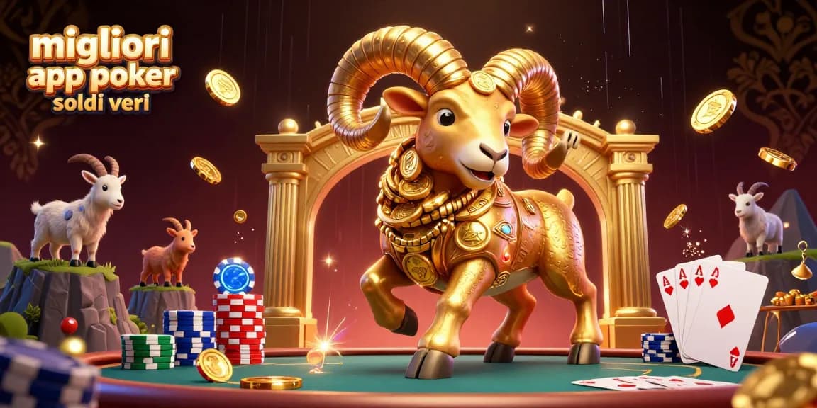 Scopri le migliori app poker soldi veri con un'illustrazione dinamica e coinvolgente.