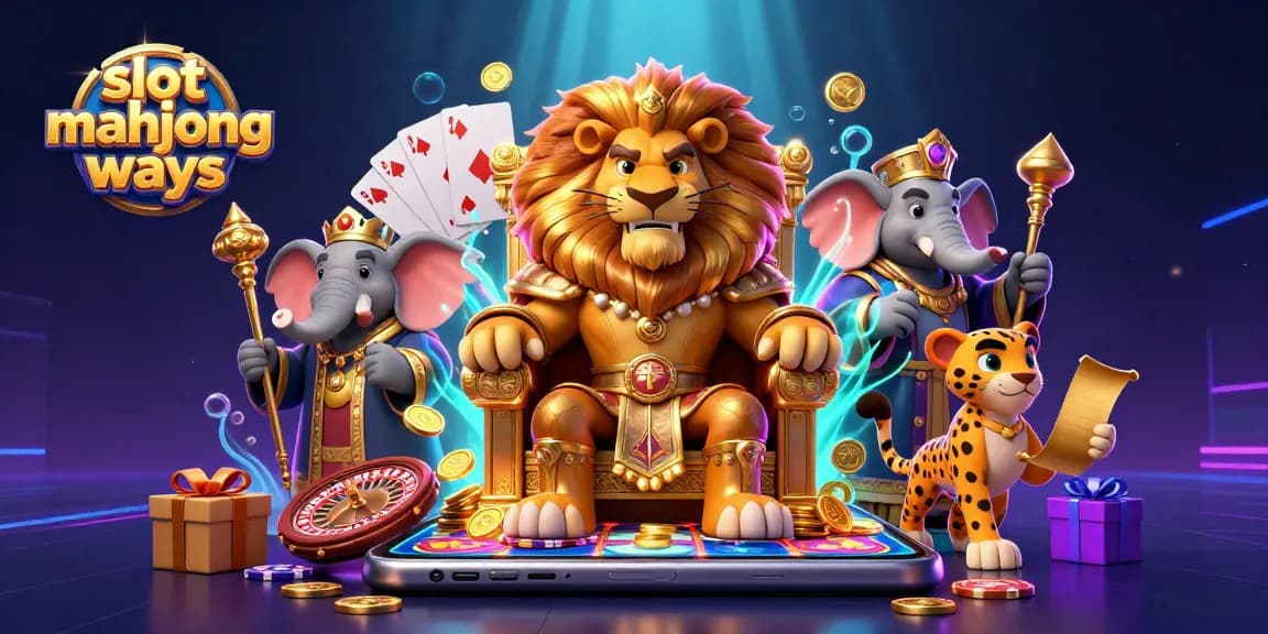 Experience the thrill of slot mahjong ways with colorful spinning reels and golden coins erupting