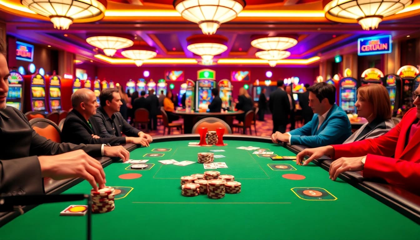 Engaging scene from a reddit casino discussion highlighting players at a poker table.