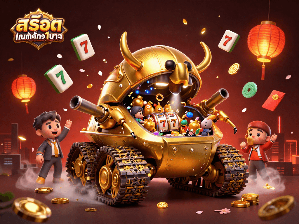 Engage with สล็อตฝากขั้นต่ำ1บาท at a vibrant miniature casino inside a golden beetle tank.