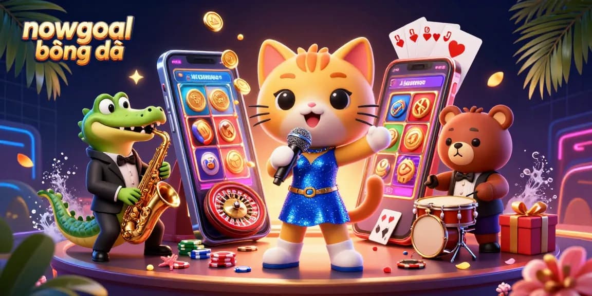 Experience the thrill of nowgoal bóng đá with a vibrant 3D casino scene full of gaming action.