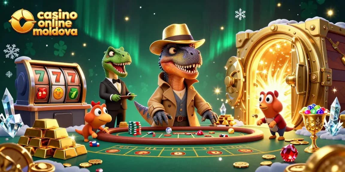 Acțiune captivantă la un casino online Moldova, cu personaje și simboluri de jocuri