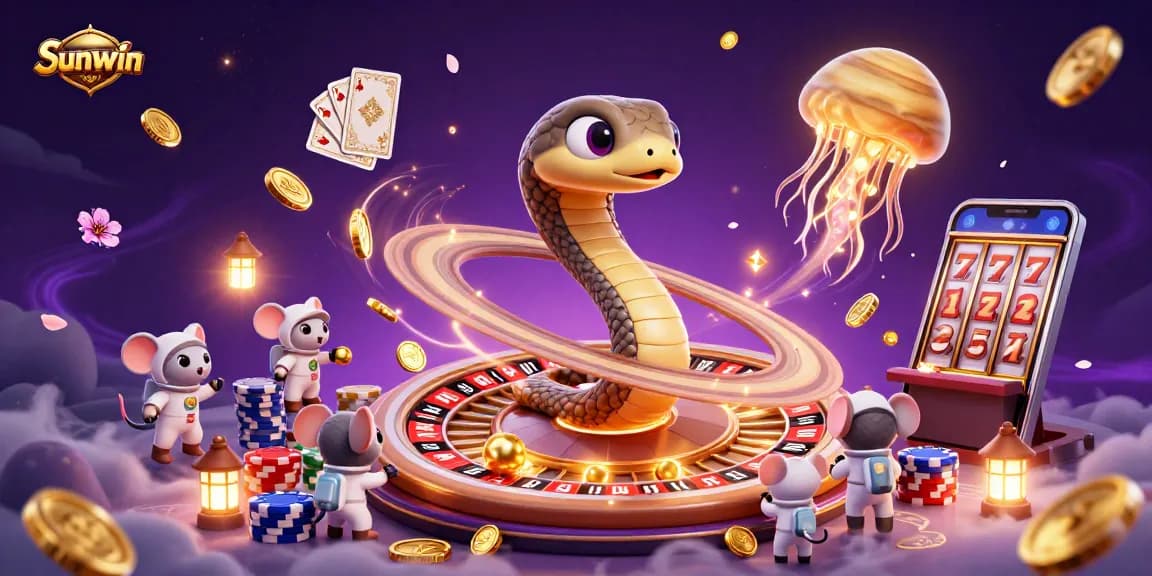 Experience thrilling games at Sunwin, featuring vibrant casino action and fun gaming elements.