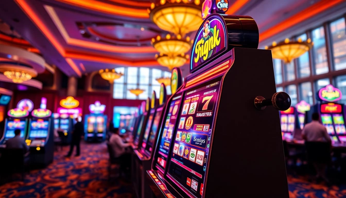 Engaging provider slot gacor highlighted on a luxurious casino floor with vibrant colors.