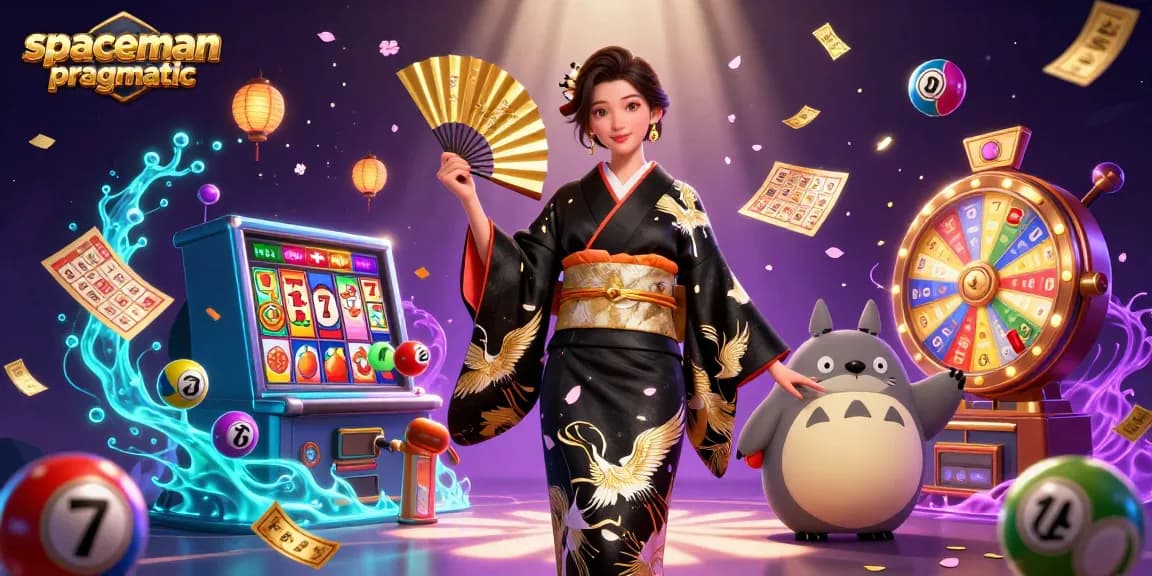 Engage with spaceman pragmatic slot games in this vibrant casino scene with rich visuals.