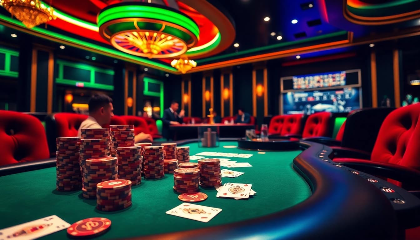 Experience thrilling poker action at https://mm88.today/ with vibrant casino atmosphere and high-stakes excitement.