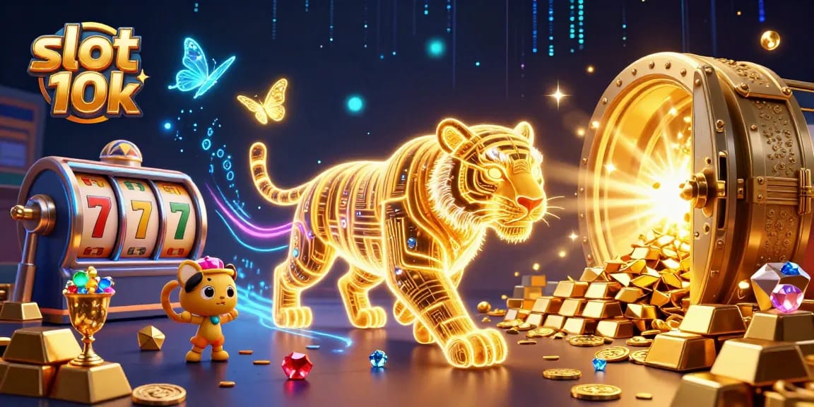 Experience thrilling gaming at slot 10k with dazzling treasures in a vibrant casino landscape.