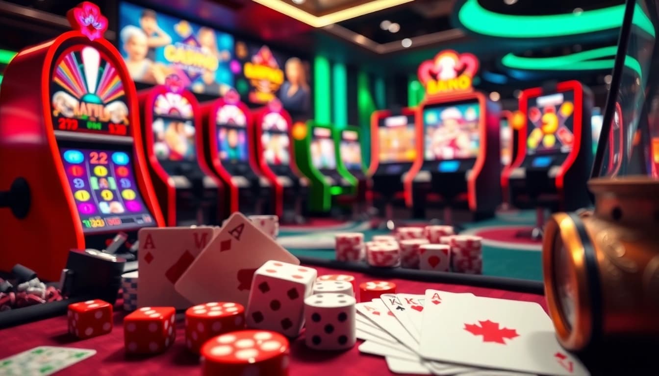 Experience the excitement of Canada casinos online with vibrant slot machines and games.