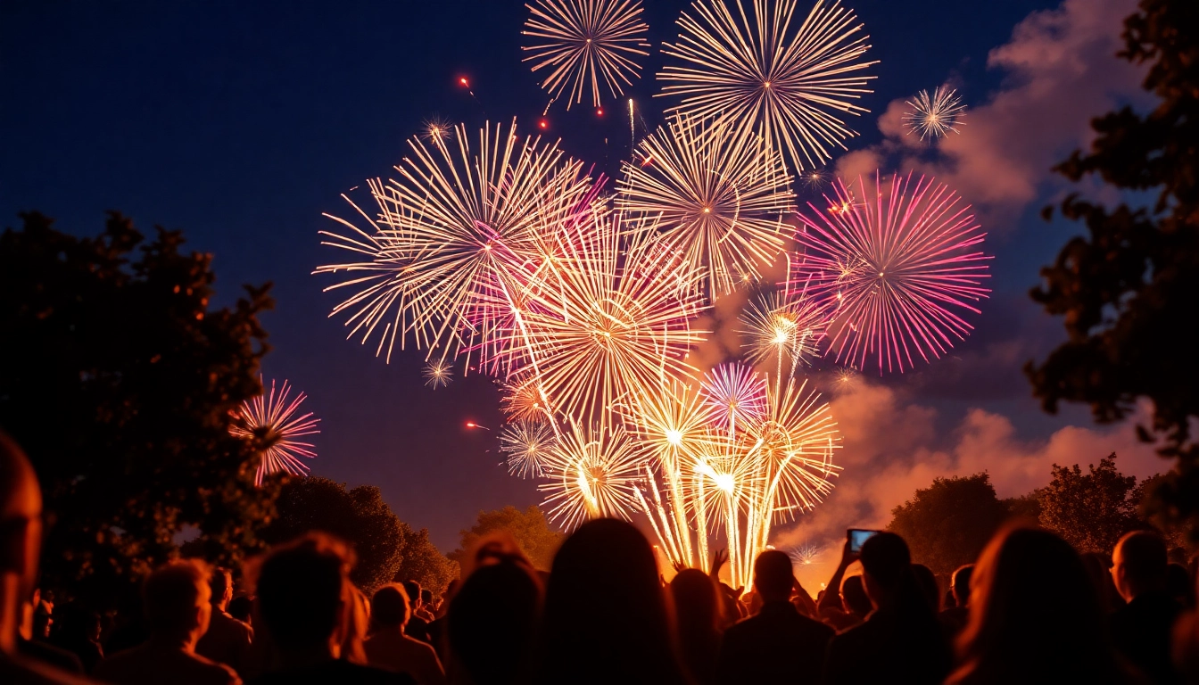 Witness stunning displays of cheap fireworks near me lighting up the night sky.