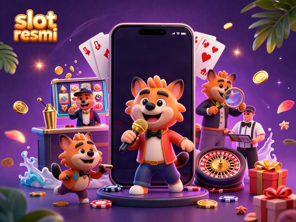 Experience high-energy entertainment with the comedic hyenas in a lively casino scene showcasing slot resmi.