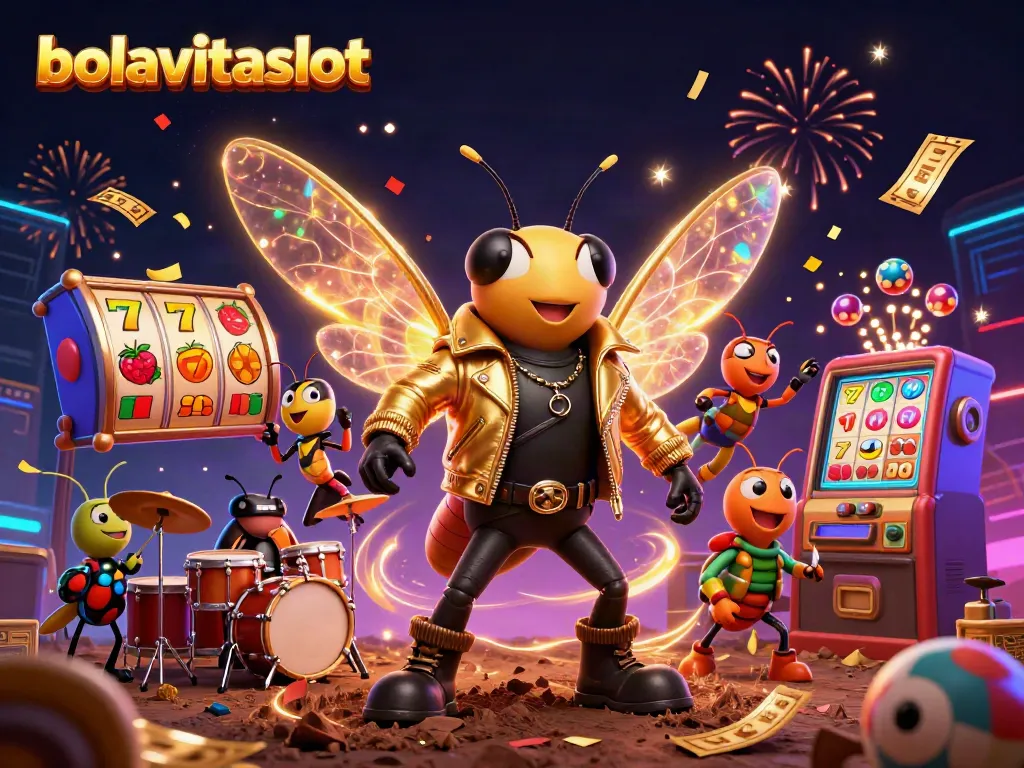 Experience the excitement of bolavitaslot with vibrant characters, jackpot symbols, and festive effects.
