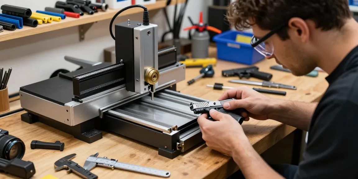 Explore customization with precision Glock slides at https://precisionglockslides.com in a dynamic workshop.
