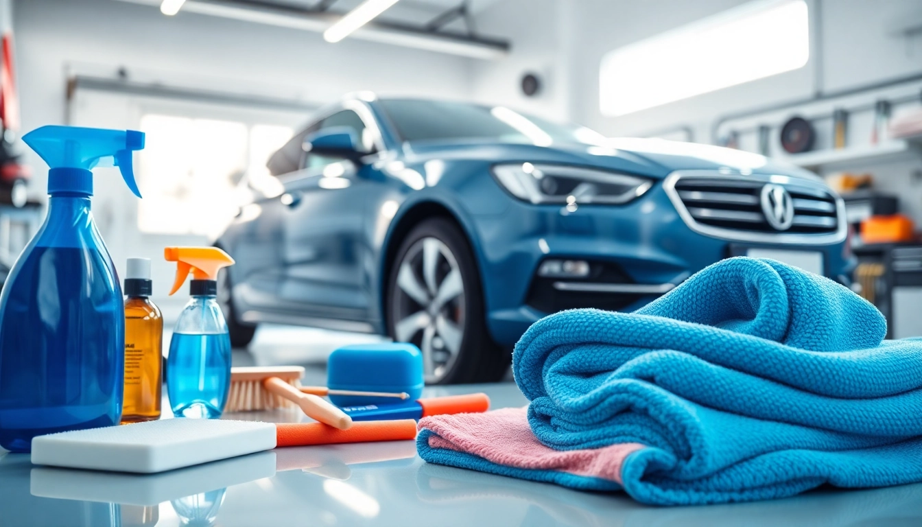Get expert car detailing near me services showcased in a professional garage ambiance.