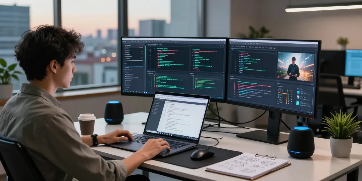 AI detector analysis workspace with diverse screens showcasing image moderation and real-time data analysis.