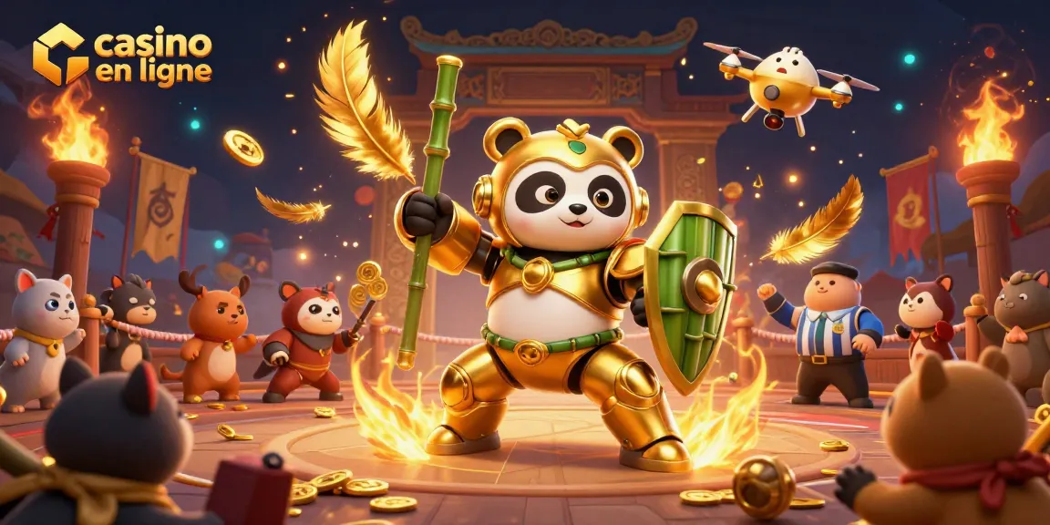 Profitez d'une expérience de jeu palpitante sur un casino en ligne avec une illustration dynamique de machines à sous.