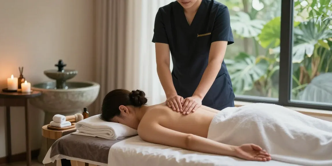 Relaxing Swedish massage scene at makangs.com spa with soothing ambiance.