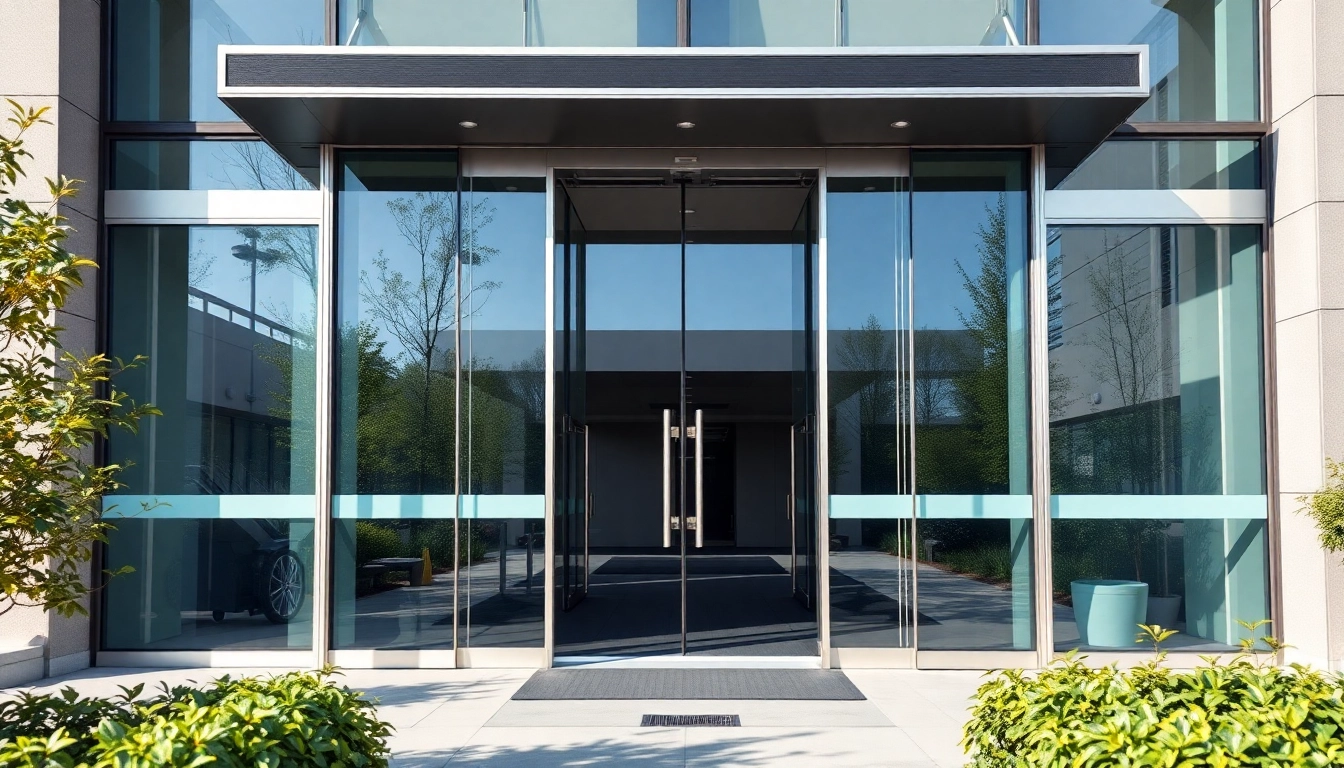 Enhance accessibility with Commercial Automatic Doors in a modern entrance, featuring sleek design and smooth functionality.