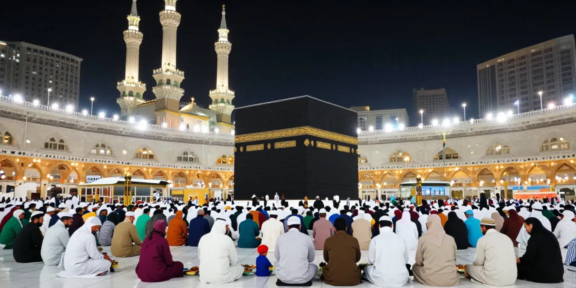 Umroh Full Ramadhan: Stunning experience of prayer and community during Ramadan in Makkah, travel adventure awaits.