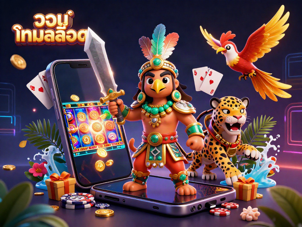 Engage in thrilling gaming action with รวมเกมสล็อต featuring dynamic characters and vibrant casino elements.