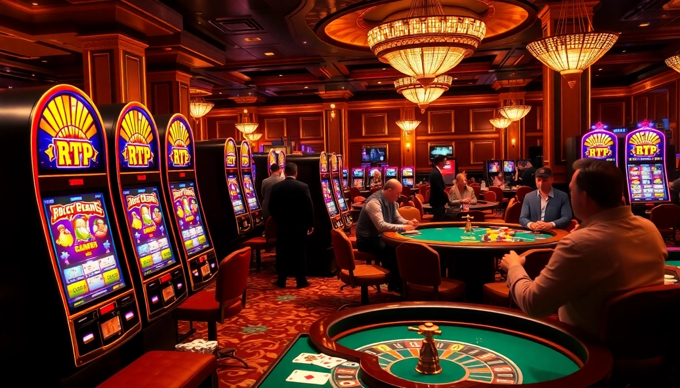 Experience high RTP Pragmatic Play slots with players celebrating wins at an elegant casino.