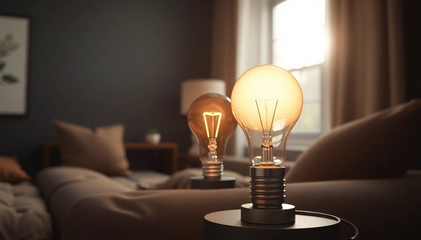 Showcasing what is an a19 bulb illuminating a cozy room with modern decor.