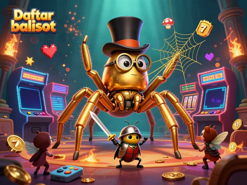 Experience Daftar balisot with a vibrant illustration of a captivating casino scene filled with action and excitement.