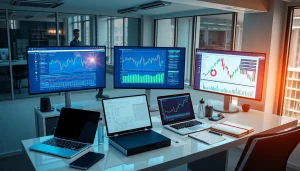 Analyze sports betting in India through a professional office scene featuring charts and sports memorabilia.