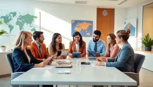 Engaged australia migration agent team assisting clients with immigration processes.