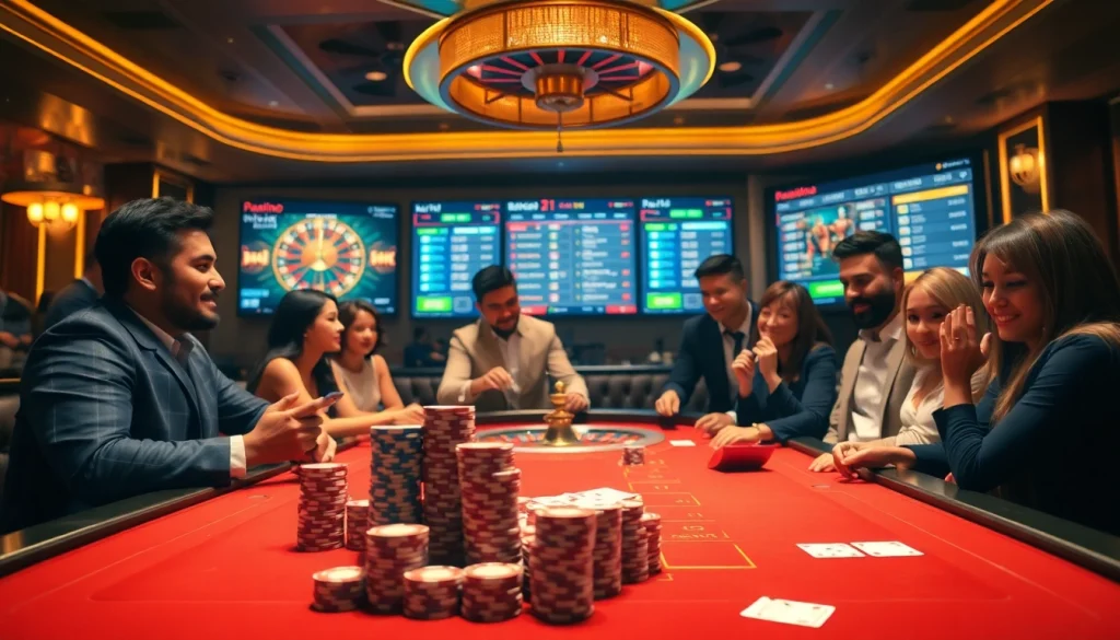 Experience the thrill of winning at https://s8glx.com with vibrant casino tables and players enjoying their games.