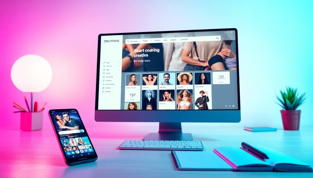 Interactive OnlyFans search engine interface showcasing diverse profiles, filters, and user-friendly design.