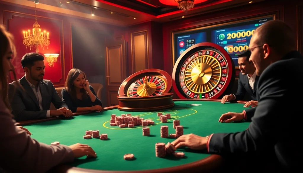 Players at a lively poker table engaging in high-stakes games at trang chủ 789club casino.