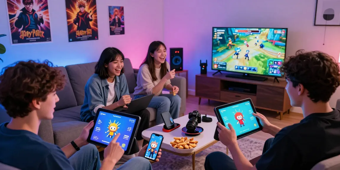 Players engaged in the Status game, interacting with favorite fandom characters and avatars in a vibrant gaming environment.