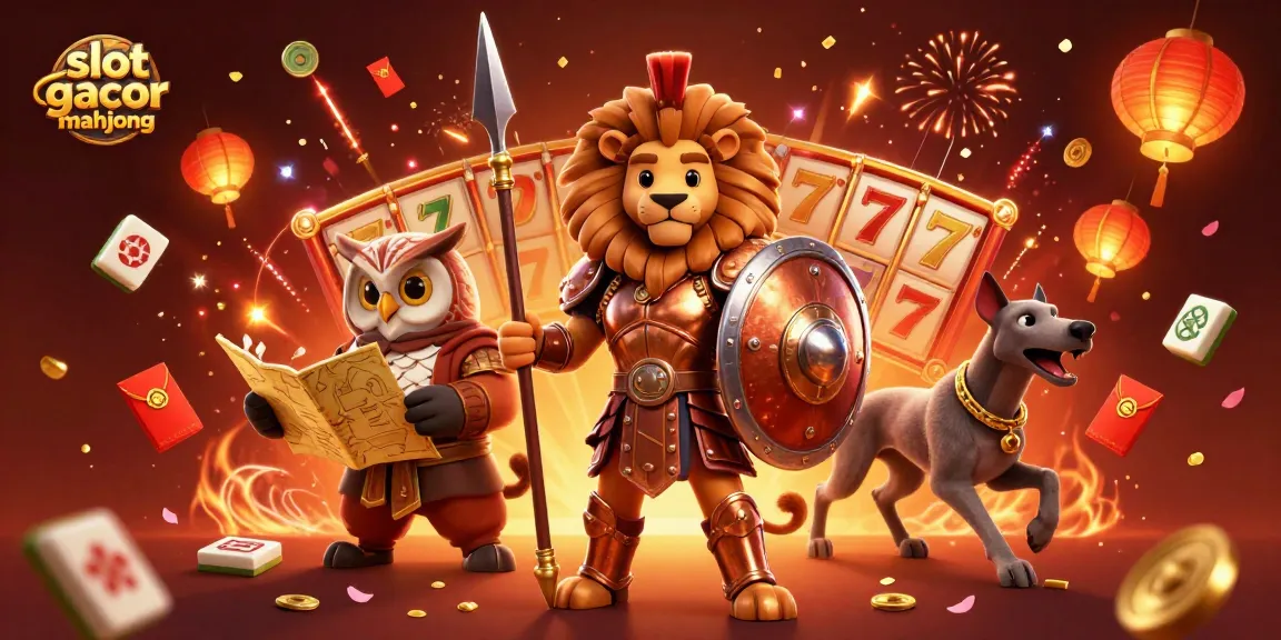 Experience high-stakes action with slot gacor mahjong in this vibrant casino illustration.