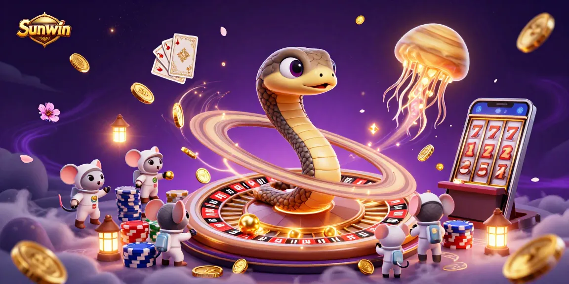 Experience thrilling games at Sunwin, featuring vibrant casino action and fun gaming elements.